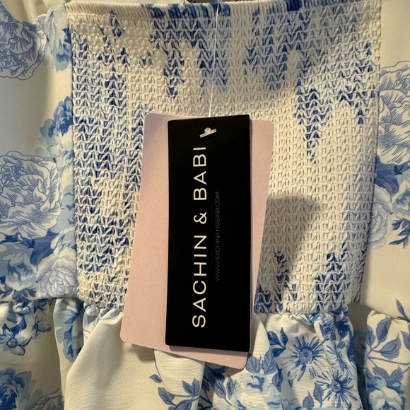 Sachin & Babi Blaine Taffeta Square-Neck Midi Dress - Picture 4 of 6